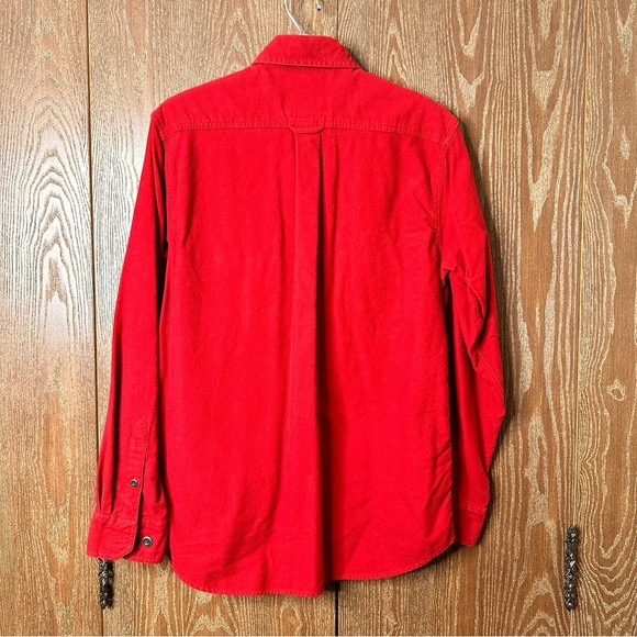 Eddie Bauer Flannel Shirt Mens S Long Sleeve Button Down Outdoor 100% Cotton Red - Picture 8 of 9
